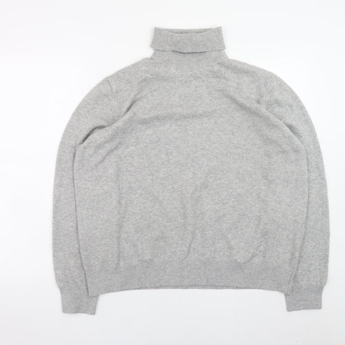 Marks and Spencer Women Grey Roll Neck Knit Jumper Size L