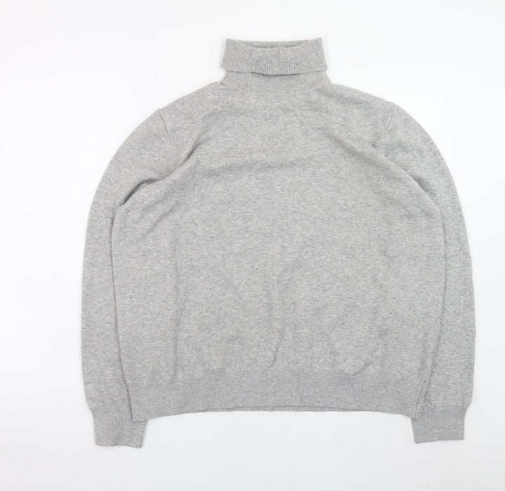 Marks and Spencer Women Grey Roll Neck Knit Jumper Size L