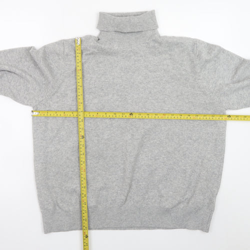 Marks and Spencer Women Grey Roll Neck Knit Jumper Size L