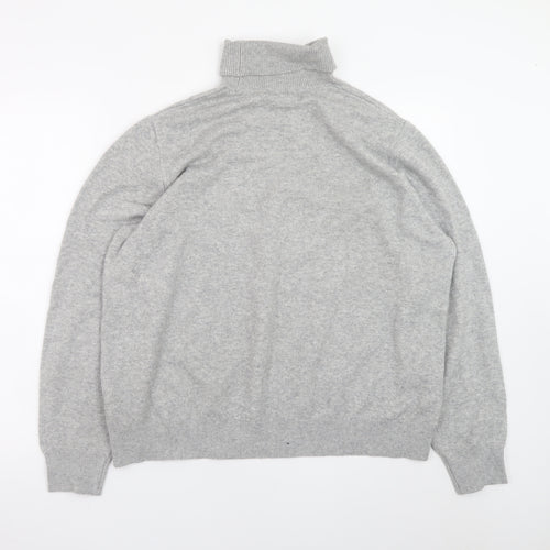 Marks and Spencer Women Grey Roll Neck Knit Jumper Size L