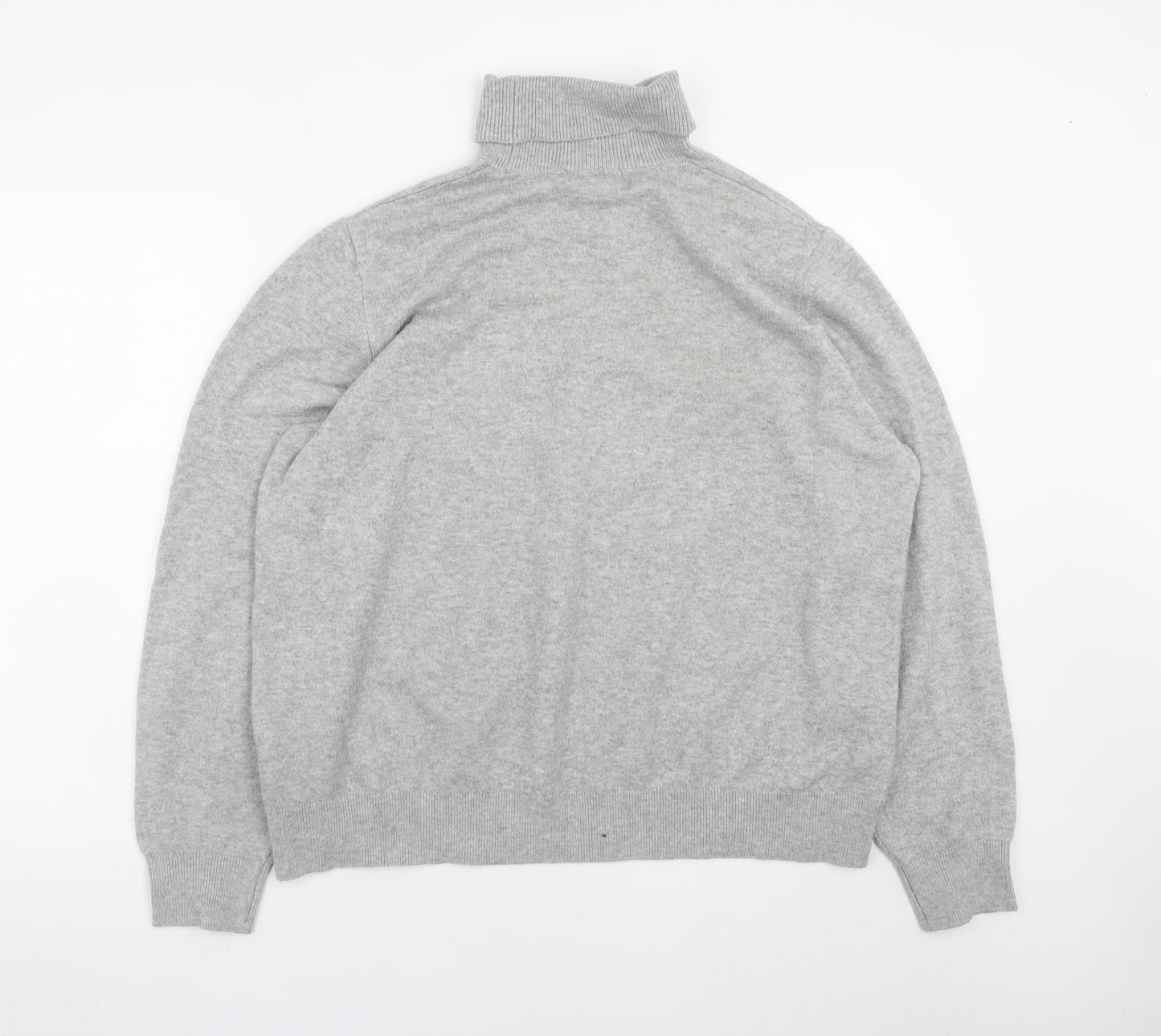 Marks and Spencer Women Grey Roll Neck Knit Jumper Size L