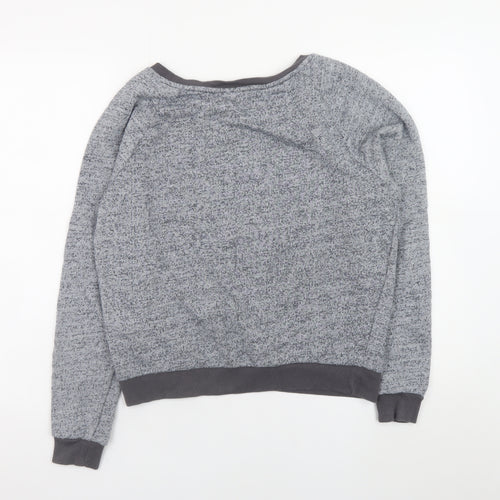 River Island Women Grey Sequin Robin Pullover Jumper Size 10