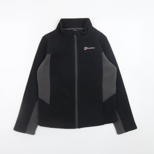 Berghaus Boys Black Fleece Jacket 9-10 Years Full Zip Outdoor Wear