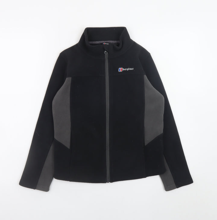 Berghaus Boys Black Fleece Jacket 9-10 Years Full Zip Outdoor Wear