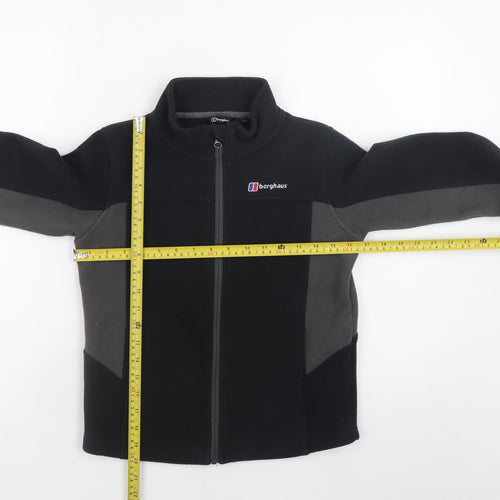 Berghaus Boys Black Fleece Jacket 9-10 Years Full Zip Outdoor Wear