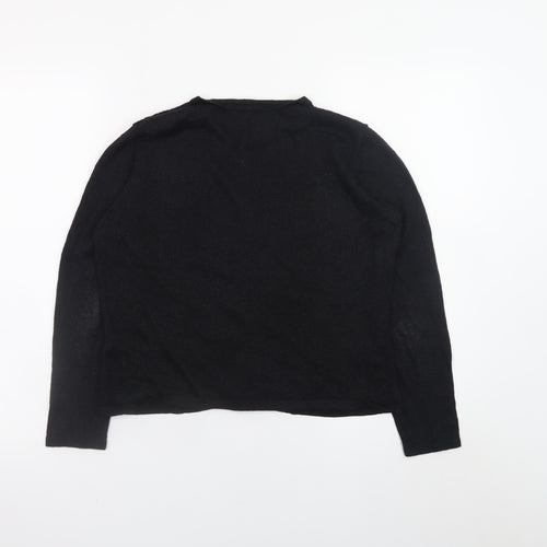 VIZ-A-VIZ Women's Black Metallic Knit Cardigan Size 12