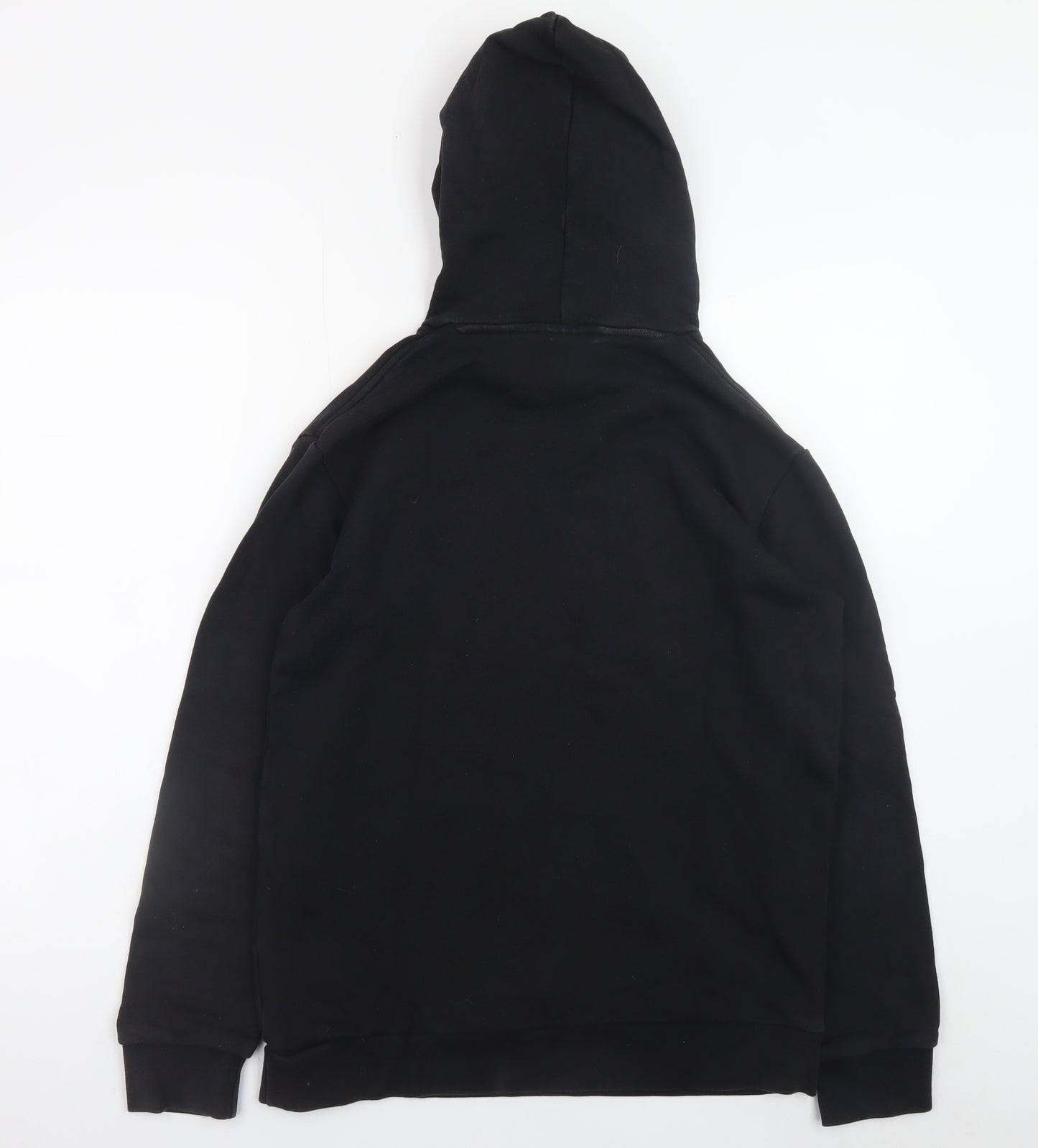Adidas Men's Black Pullover Hoodie M Sports Logo Fleece Sweatshirt
