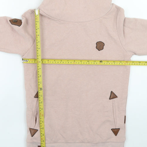 Naketano Womens Beige Hooded Pullover Sweatshirt Size S Cotton Blend