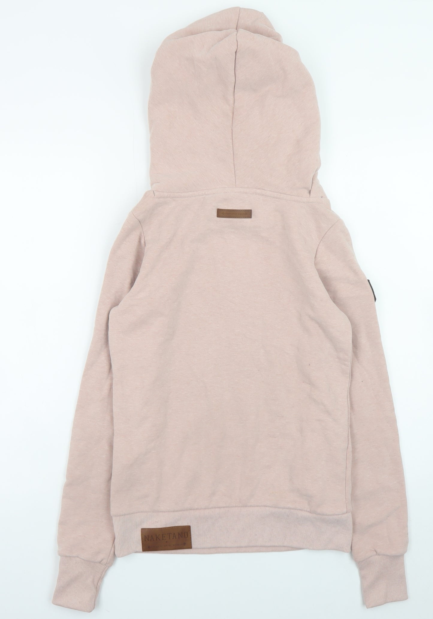 Naketano Womens Beige Hooded Pullover Sweatshirt Size S Cotton Blend