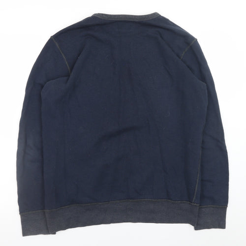 Jack & Jones Men's Blue Large Pullover Sweatshirt Vintage Graphic