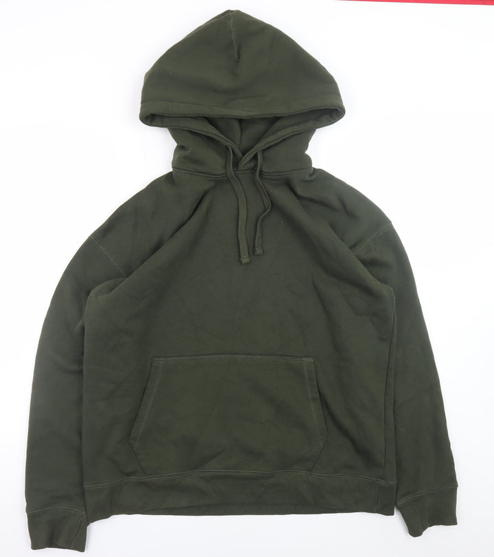 Topman Men’s Green Pullover Hoodie Fleece Medium Regular Fit