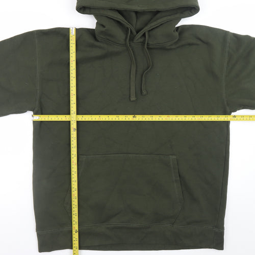 Topman Men’s Green Pullover Hoodie Fleece Medium Regular Fit