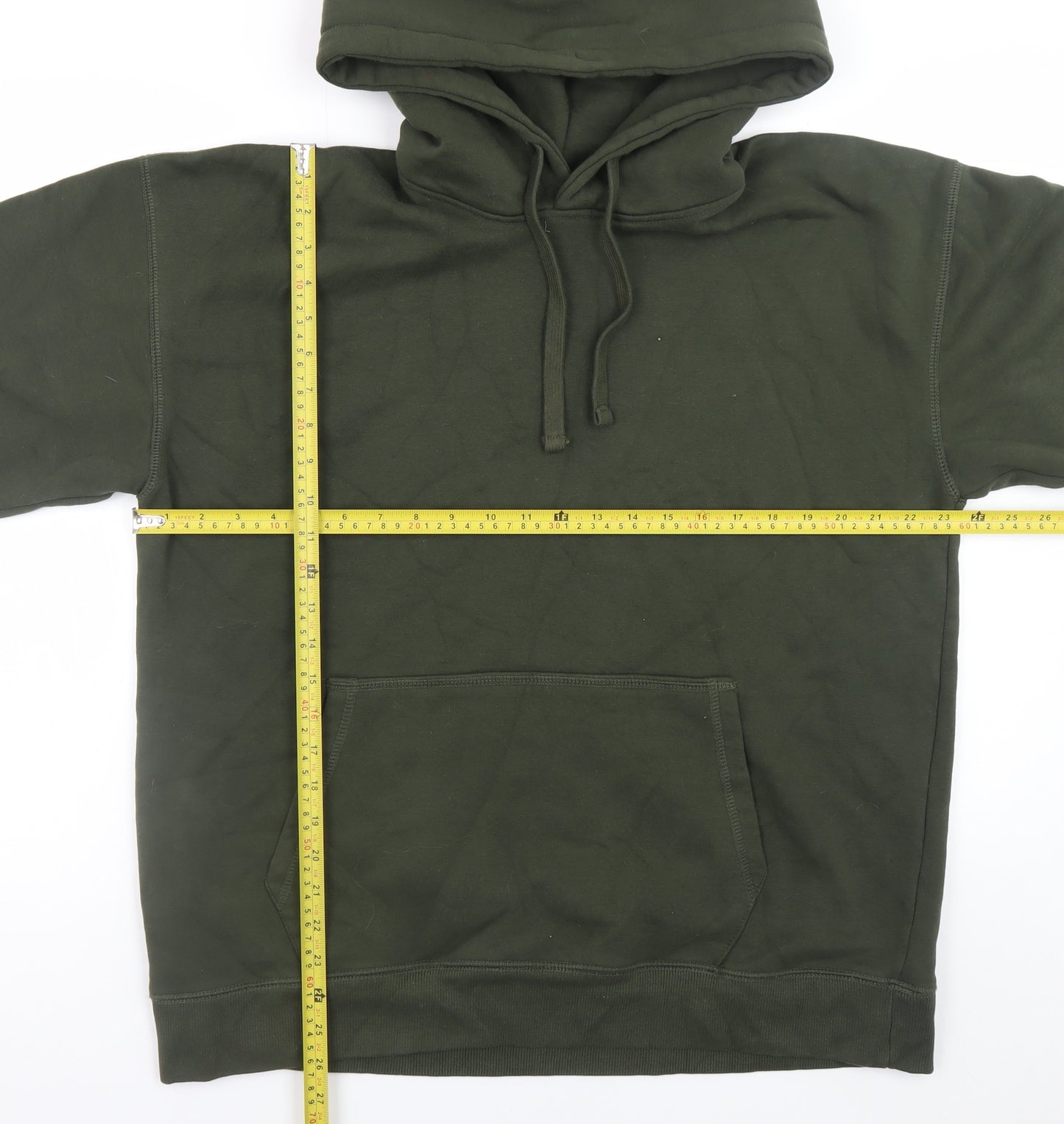 Topman Men’s Green Pullover Hoodie Fleece Medium Regular Fit
