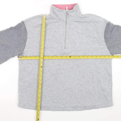 Michelle Keegan Women’s Grey Colourblock 1/2 Zip Sweatshirt Size 12