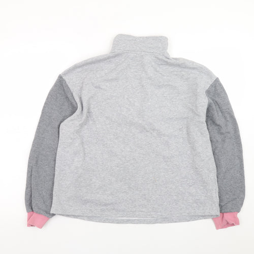 Michelle Keegan Women’s Grey Colourblock 1/2 Zip Sweatshirt Size 12