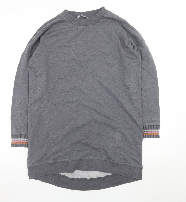 Oliver Bonas Womens Grey Long Sleeve Jersey T-Shirt Dress Size 12