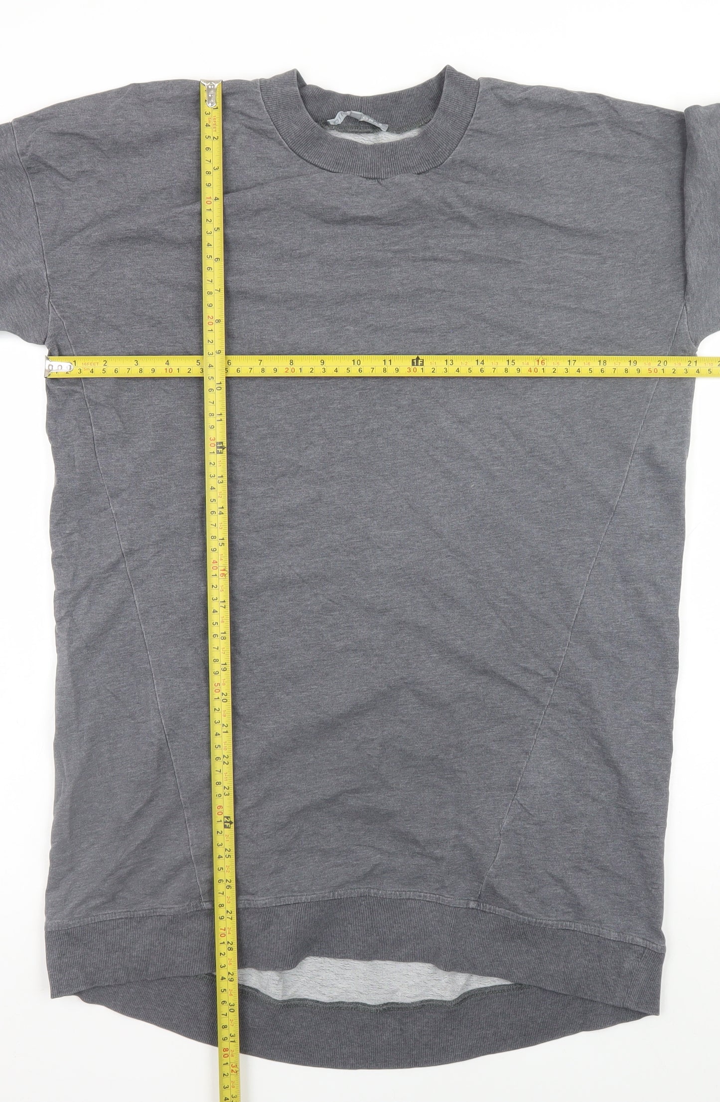 Oliver Bonas Womens Grey Long Sleeve Jersey T-Shirt Dress Size 12