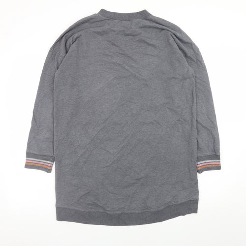 Oliver Bonas Womens Grey Long Sleeve Jersey T-Shirt Dress Size 12