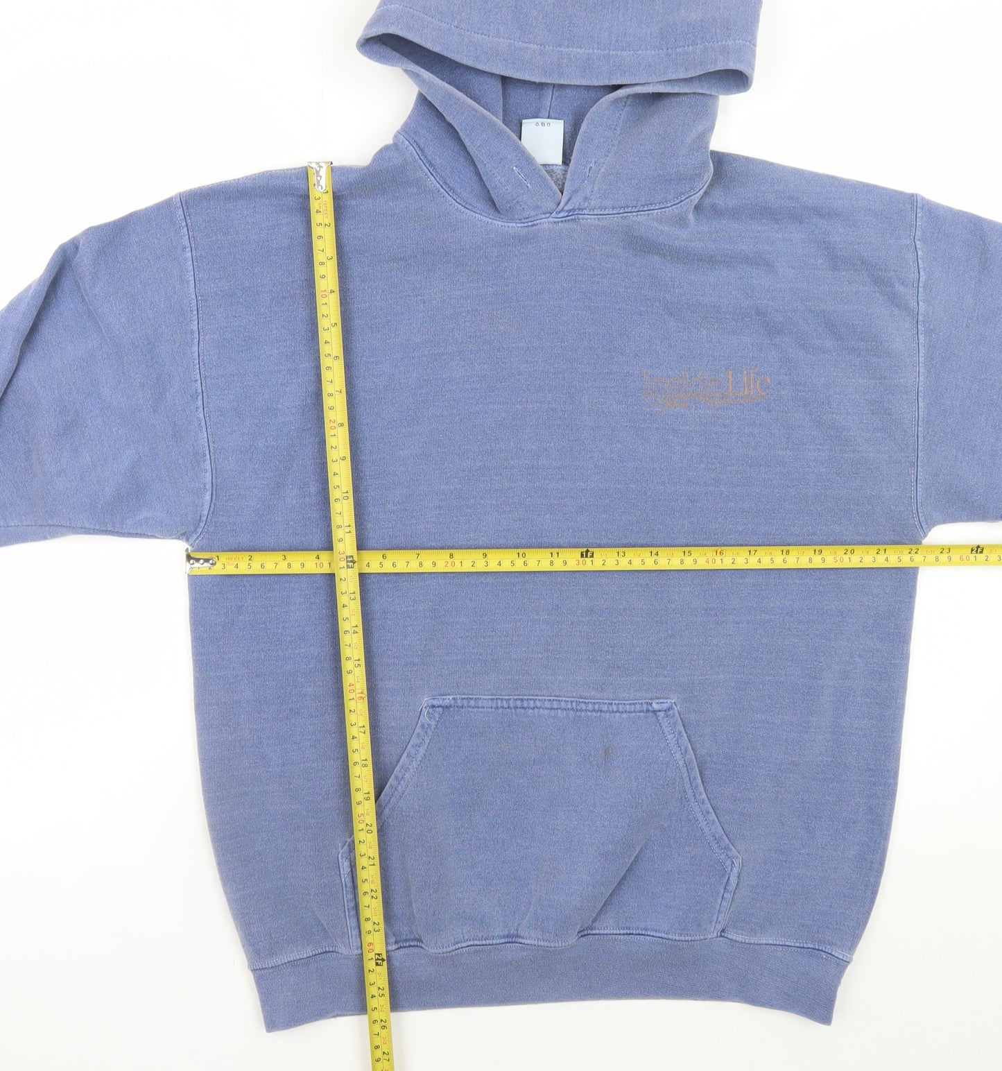 Urban Outfitters Men's Blue Pullover Hoodie Size S Graphic Print