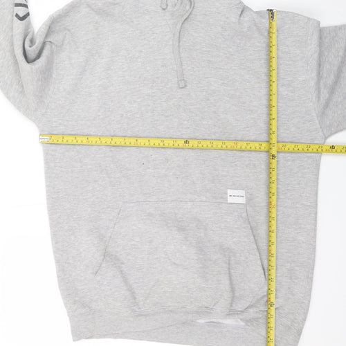 MKI Miyuki Zoku Mens Grey L Pullover Hoodie Graphic Print Streetwear