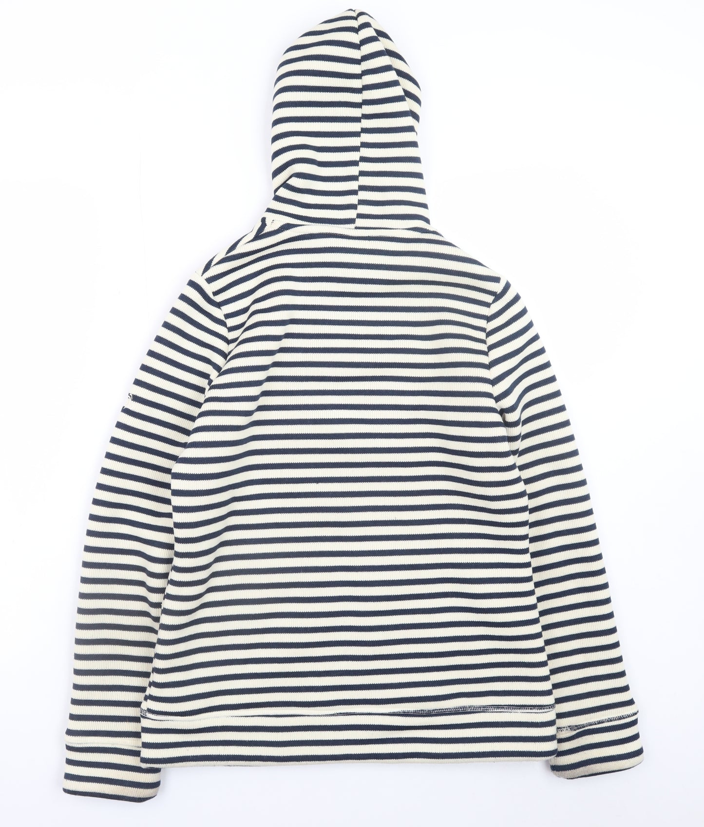 Craghoppers Womens Blue Stripe Full Zip Hoodie UK 10 Fleece Lined