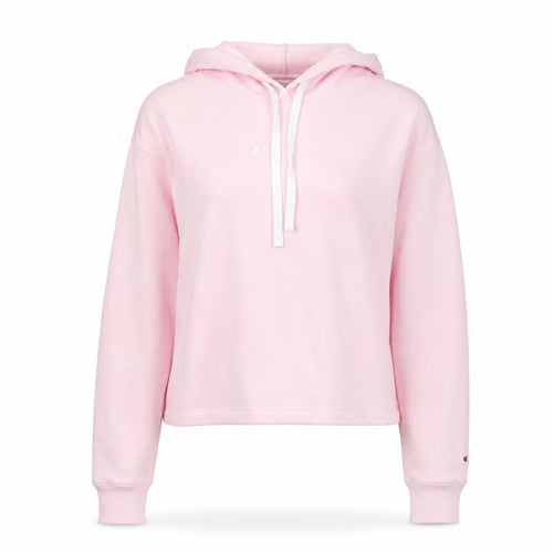 Champion Women Pink Pullover Hoodie Large Cotton Blend Hooded Sweatshirt