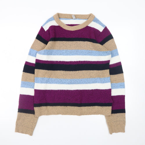 Soyaconcept Women's Multicoloured Striped Knit Jumper Size S