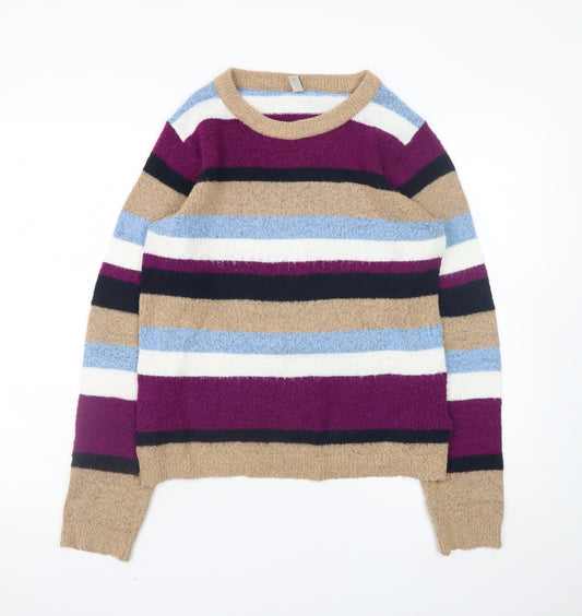 Soyaconcept Women's Multicoloured Striped Knit Jumper Size S