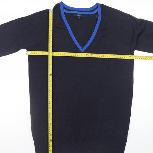 Next Men's Blue V-Neck Pullover Jumper Size S