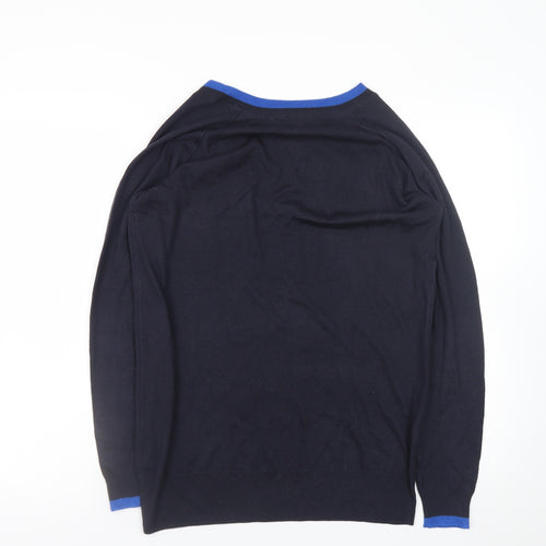 Next Men's Blue V-Neck Pullover Jumper Size S