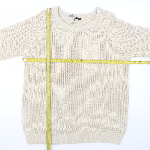 Intuition Women Beige Acrylic Knit Jumper Size 16 Crew Neck