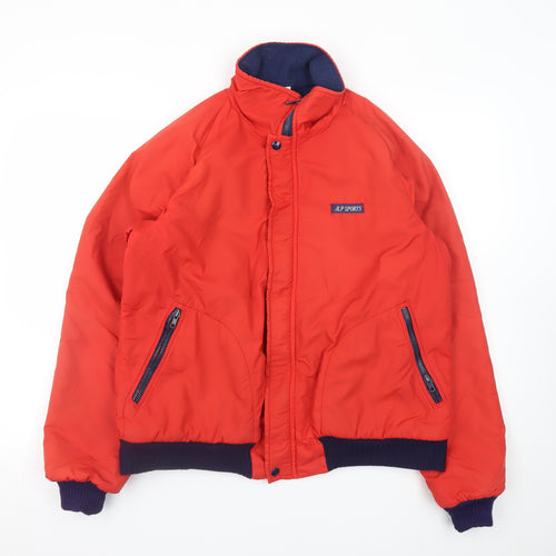 ALP SPORTS Men's Red Bomber Jacket M Nylon Outdoor Winter