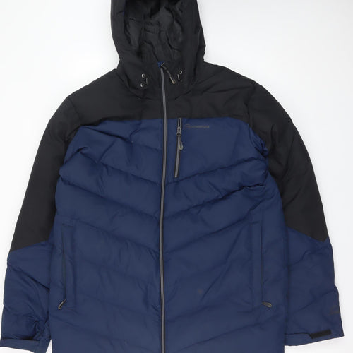 Outventure Men's Blue XL Puffer Jacket Hooded Down Winter Coat