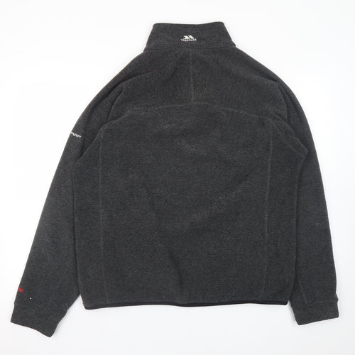 Trespass Men's Grey 1/4 Zip Fleece Sweatshirt L Outdoor Pullover