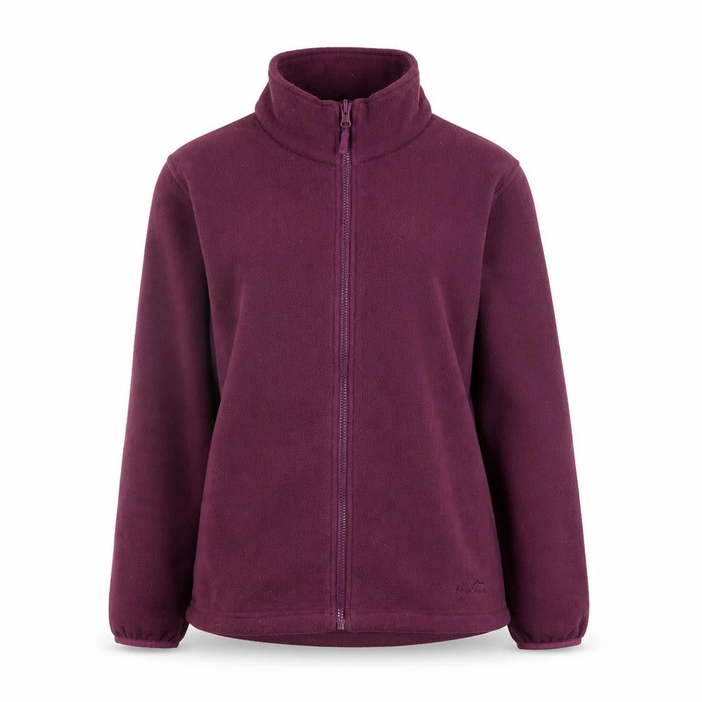 Front view of Peter Storm Women’s Purple Fleece Full Zip Jacket, size UK 12