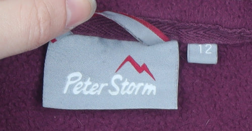 Peter Storm Women’s Purple Fleece Full Zip Jacket Size 12
