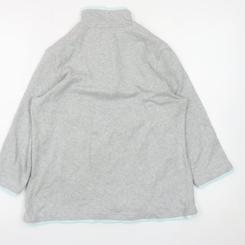 Ash Classics Womens Grey 1/4 Zip Pullover Sweatshirt Size 12