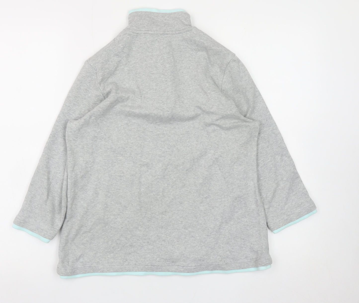 Ash Classics Womens Grey 1/4 Zip Pullover Sweatshirt Size 12
