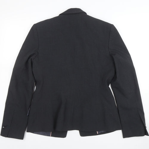 Marks and Spencer Women's Black Blazer UK 12 Regular Fit Single-Breasted