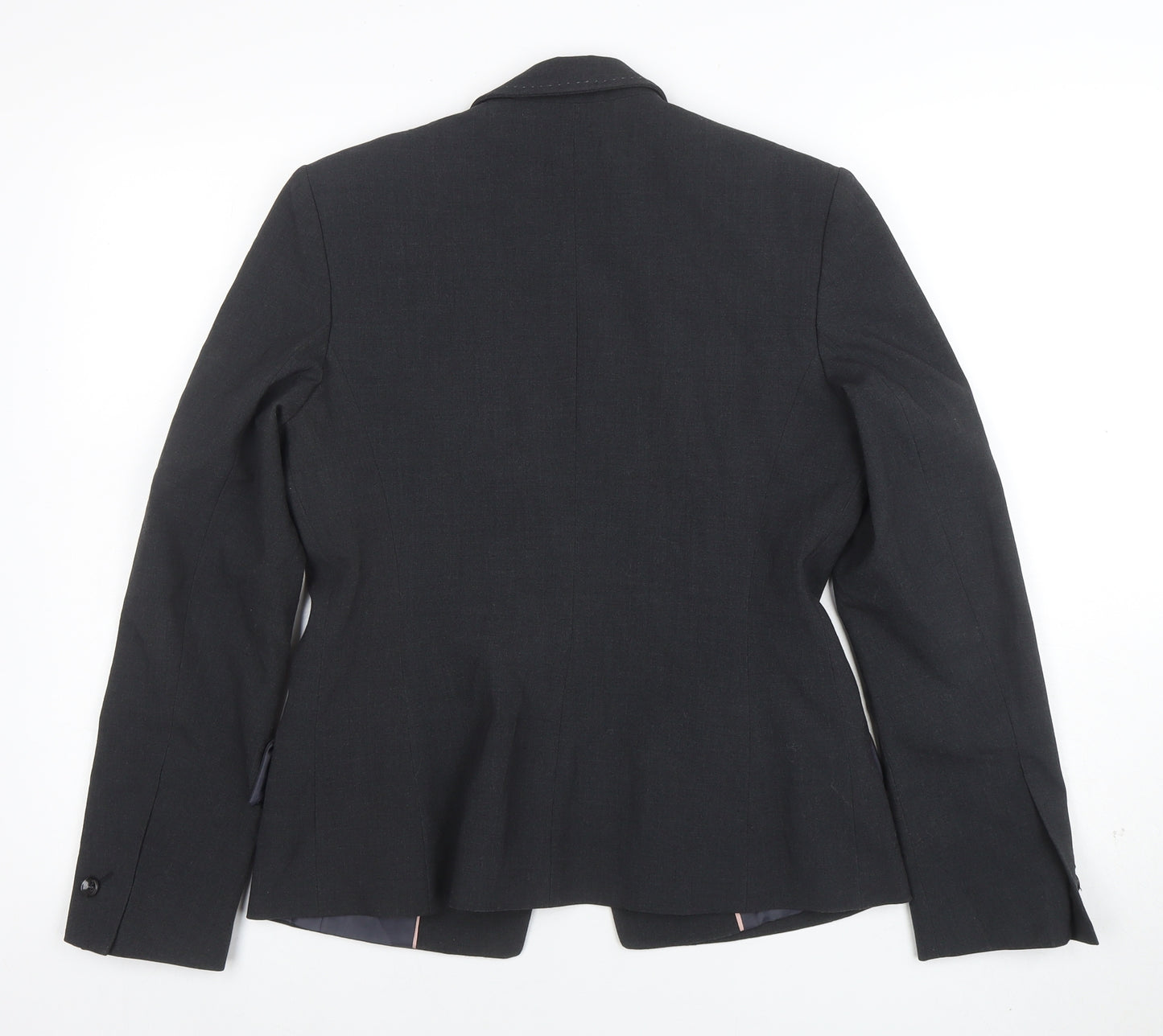 Marks and Spencer Women's Black Blazer UK 12 Regular Fit Single-Breasted