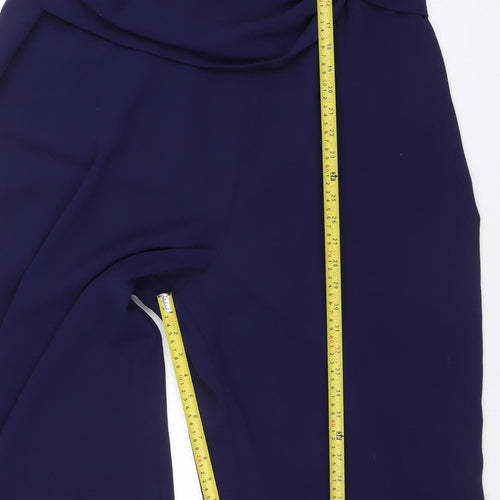 Next Women's Navy Blue Polyester Jumpsuit Size 20 Elegant Knot Detail