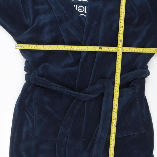 Original Penguin Men's Navy Blue Polyester Belted Robe S/M
