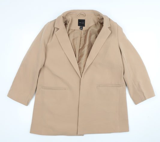 New Look Women’s Beige Blazer Jacket Size 16 Regular Fit