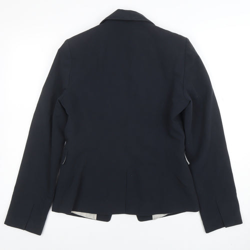 Dunnes Women Navy Double-Breasted Blazer Size 10 Classic Workwear