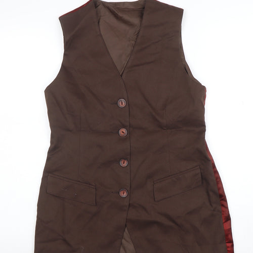 Dorothy Perkins Women Brown Suit Waistcoat UK 14 Classic Lined Vest