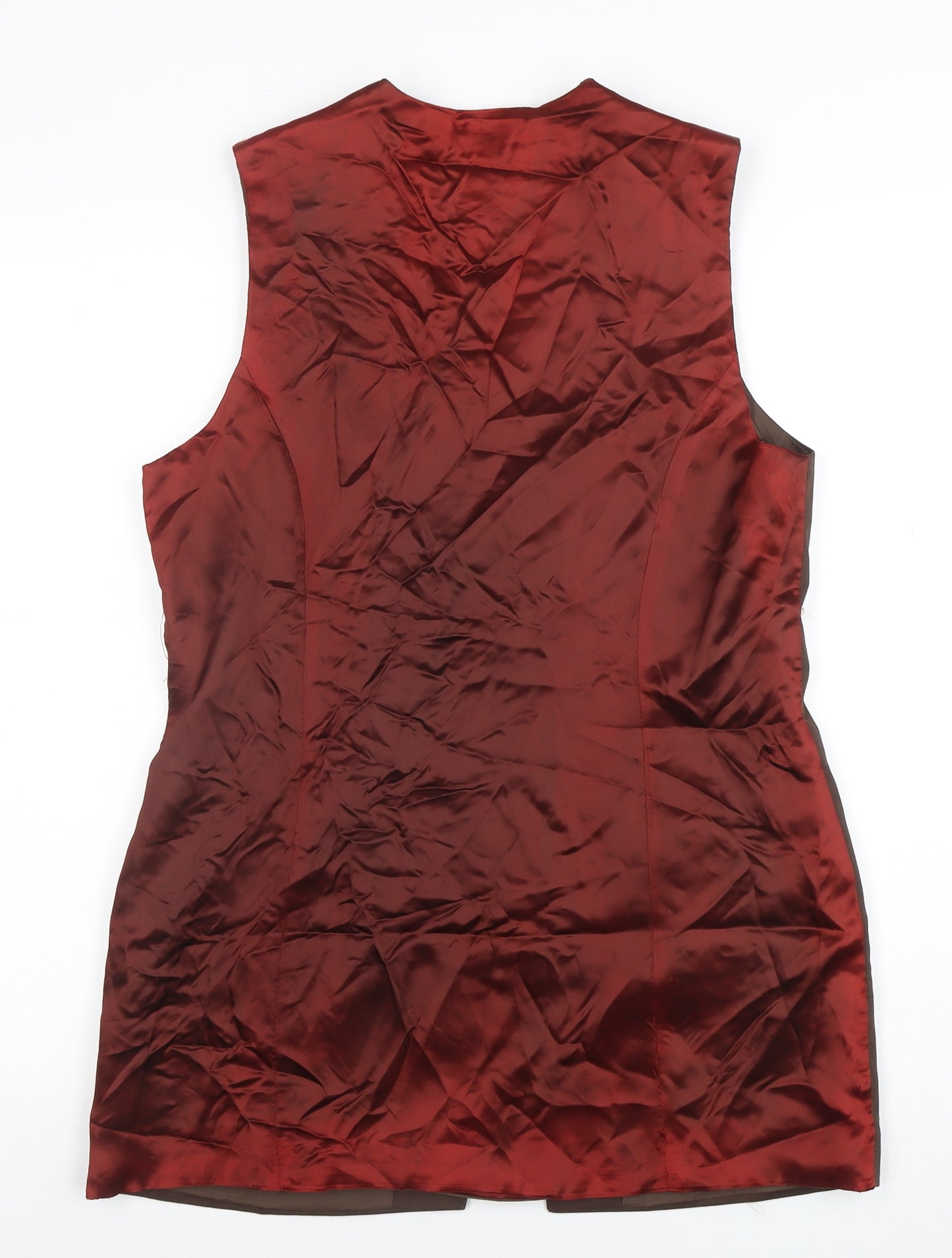 Dorothy Perkins Women Brown Suit Waistcoat UK 14 Classic Lined Vest