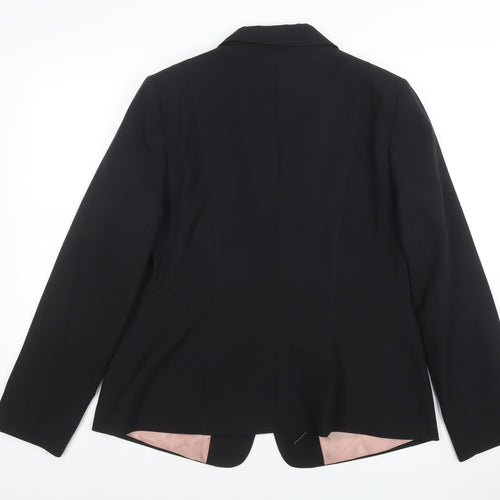 F&F Women Black Size 16 Classic One-Button Blazer Jacket