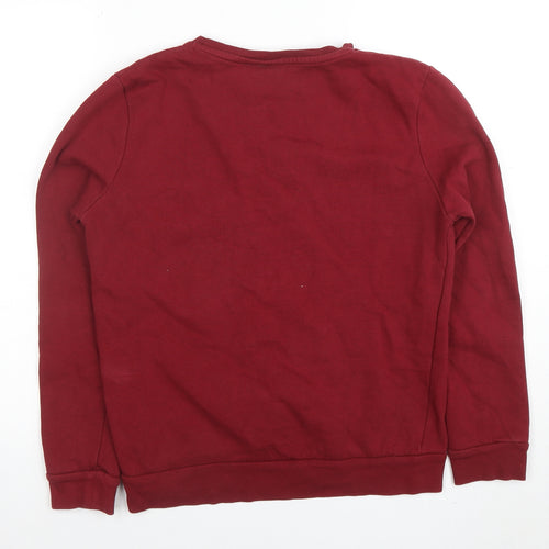 Disney Women Burgundy Sweatshirt S Winnie the Pooh Oh Bother Crew Neck