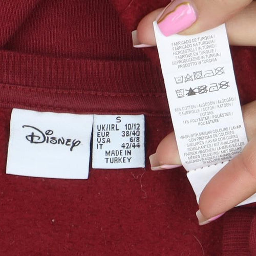 Disney Women Burgundy Sweatshirt S Winnie the Pooh Oh Bother Crew Neck