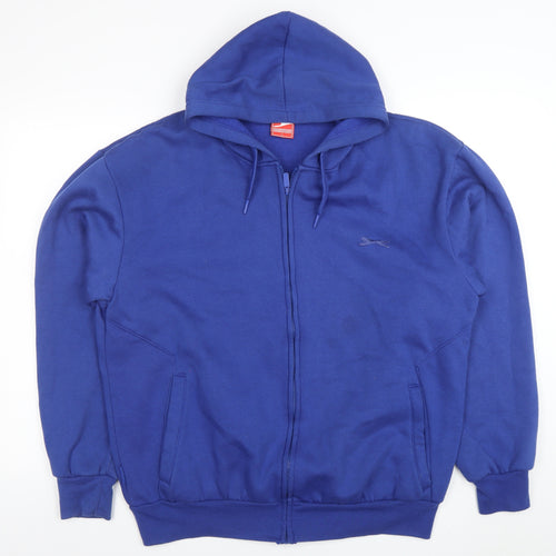 Slazenger Men's Blue Full Zip Hoodie Sweatshirt Size L
